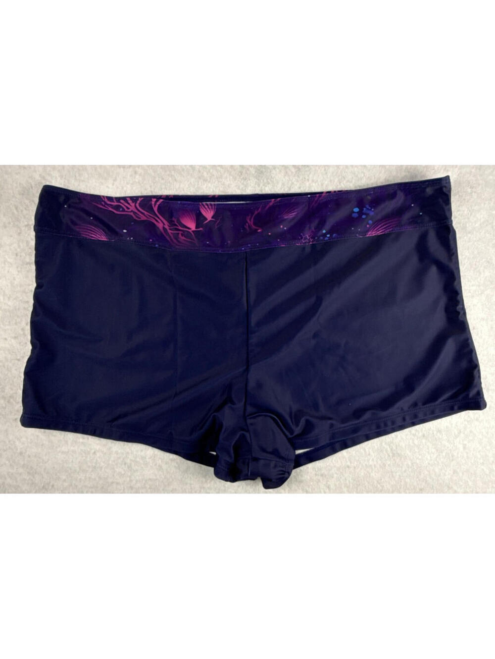 Rosegal Plus Size Swim Boyshort Bottom Womens 4XL Navy Swim Shorts New